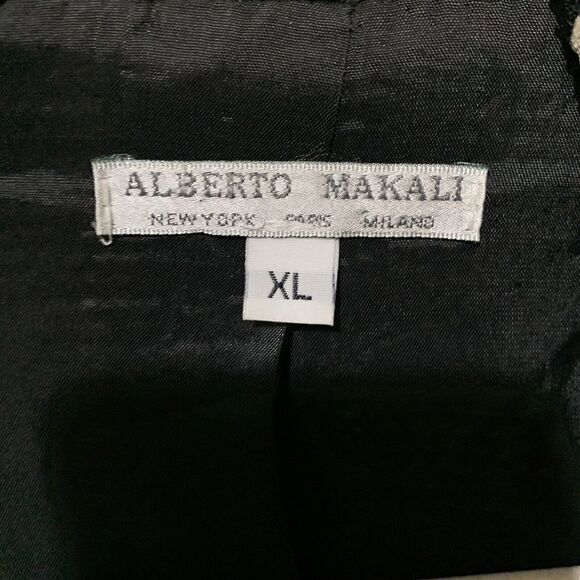 Alberto Makali Size XL Multicolor Print Drape Open Front Lagenlook Cardigan - Picture 5 of 7